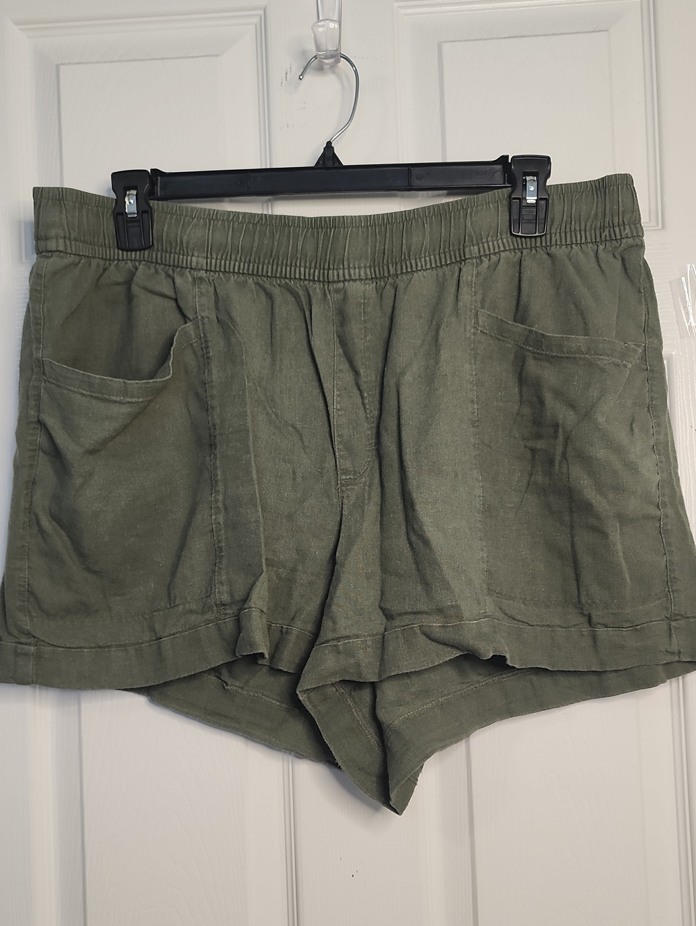 Old Navy Olive Green High-Rise Athletic Shorts with Front Pockets
